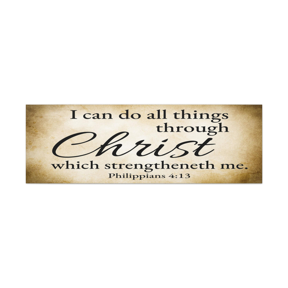 Scripture Walls Philippians 4:13 Gold Bible Verse Canvas Christian Wall Art Ready to Hang Unframed-Express Your Love Gifts