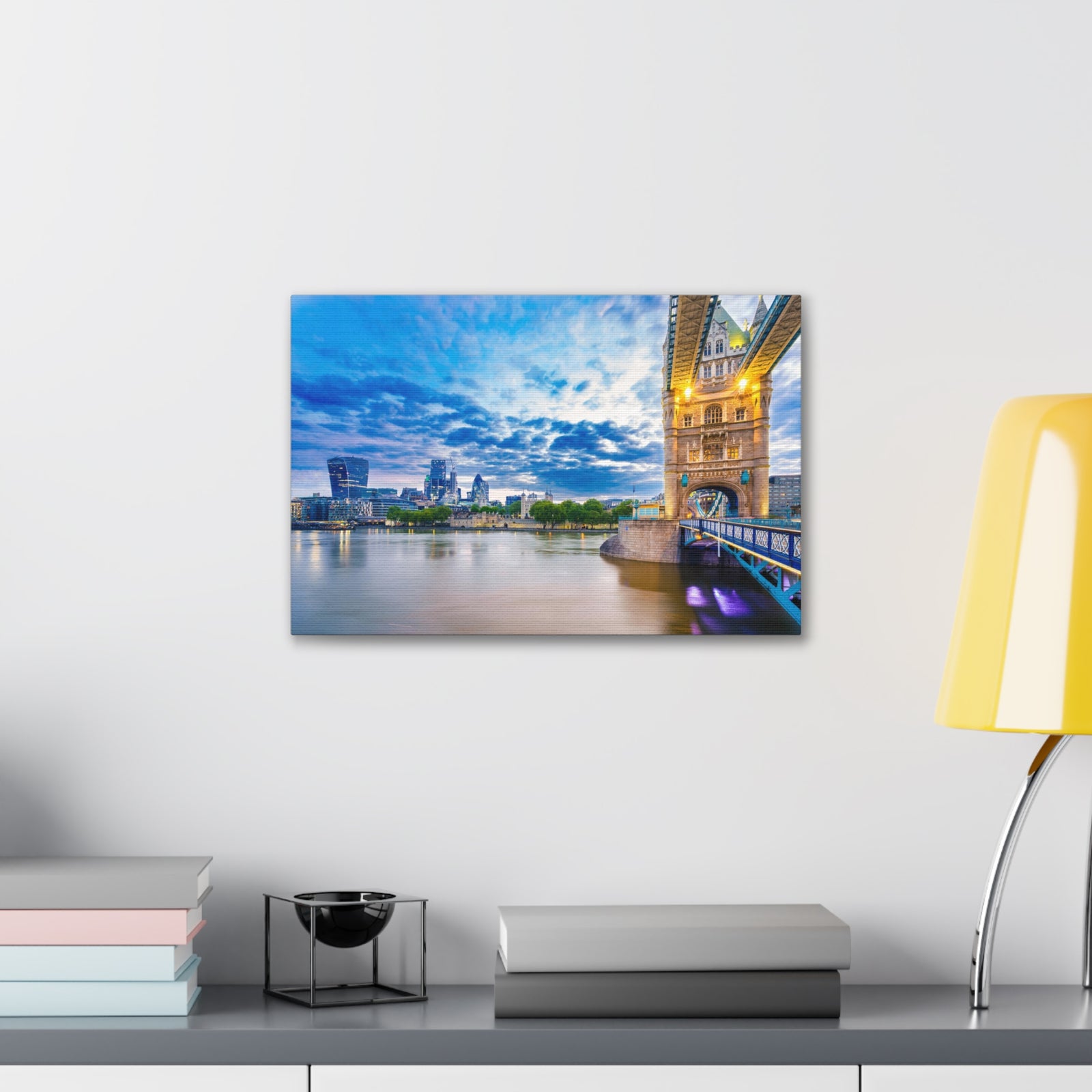 London Daytime Skyline Canvas Artwork High-Quality Breathtaking Stunning Cityscape for Home Decor Ready to Hang-Express Your Love Gifts