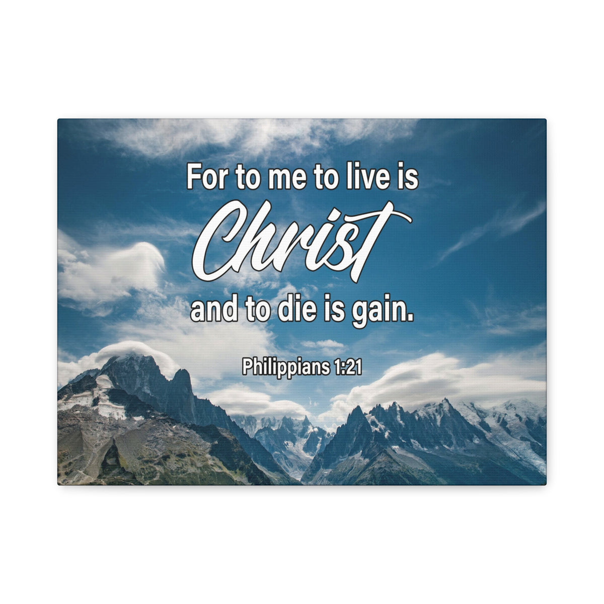 Bible Verse Canvas To Live is Christ Philippians 1:21 Wall Art Christian Home Decor-Express Your Love Gifts