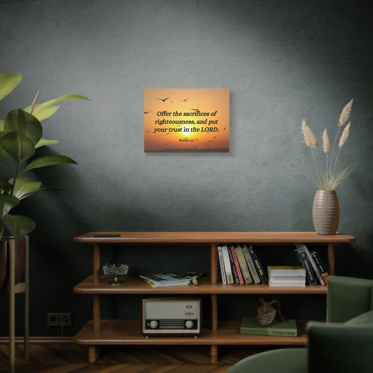 Scripture Walls Sacrifices Of Righteousness Psalm 4:5 Bible Verse Canvas Christian Wall Art Ready to Hang-Express Your Love Gifts