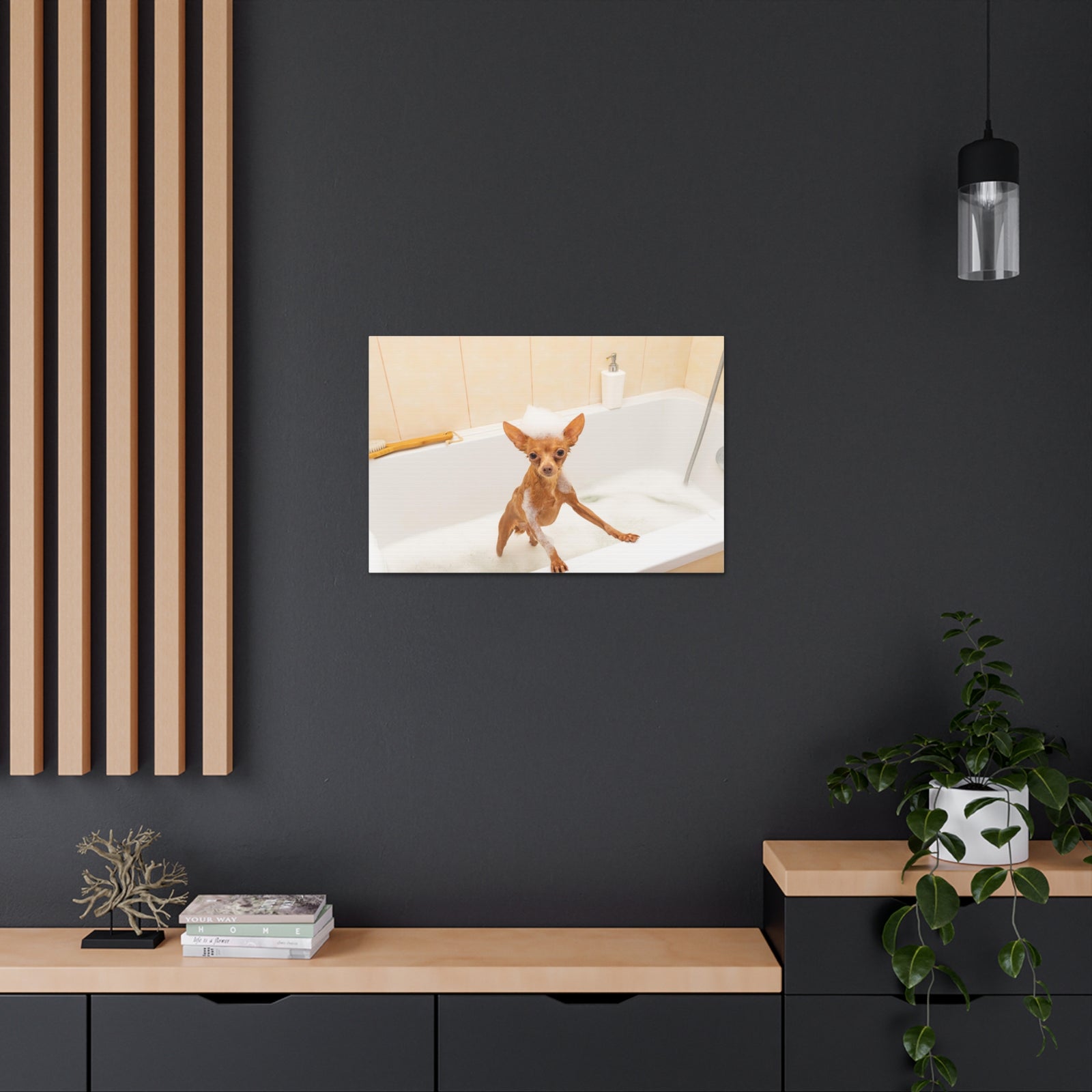 Cute Russkiy Toy Bath Canvas Wall Art for Home Decor Ready-to-Hang-Express Your Love Gifts