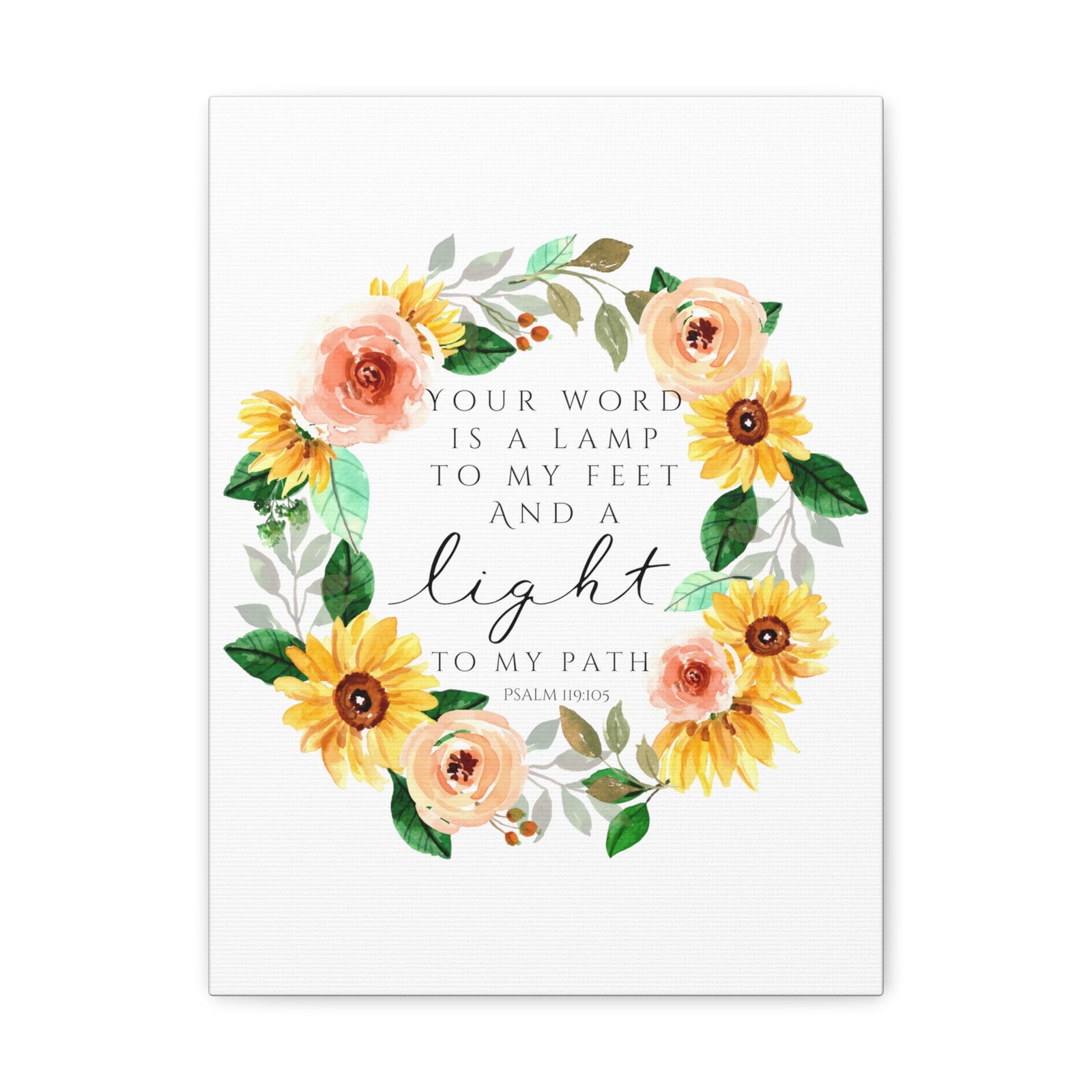 Scripture Walls Psalm 119:105 To My Path Bible Verse Canvas Christian Wall Art Ready to Hang Unframed-Express Your Love Gifts