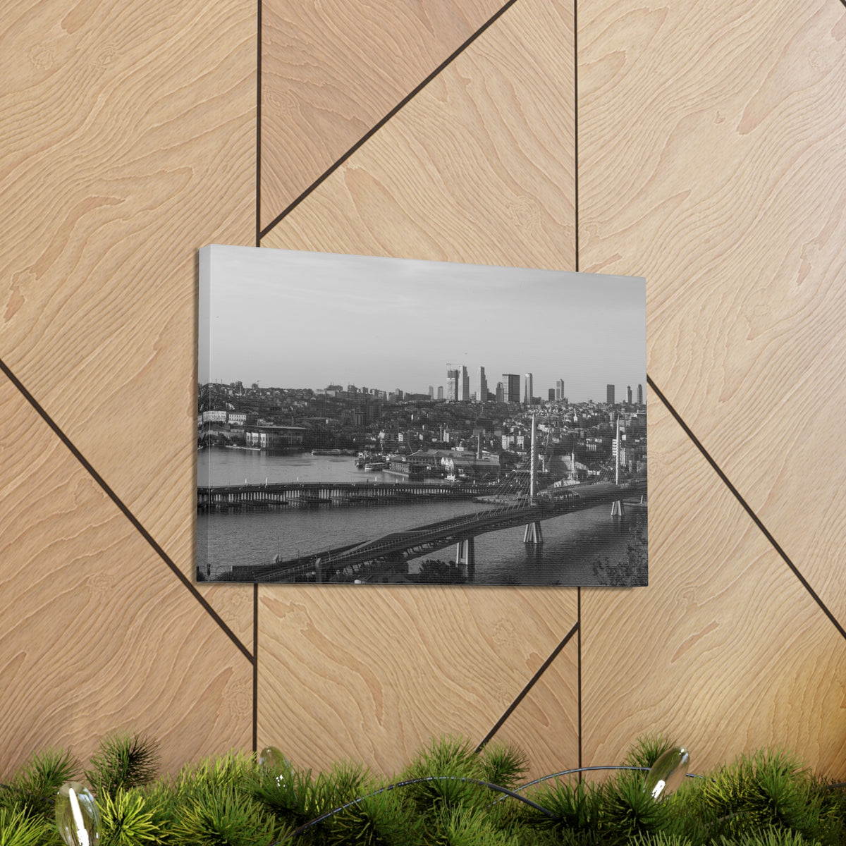 Istanbul Black And White Skyline Canvas Artwork High-Quality Breathtaking Stunning Cityscape for Home Decor Ready to Hang-Express Your Love Gifts