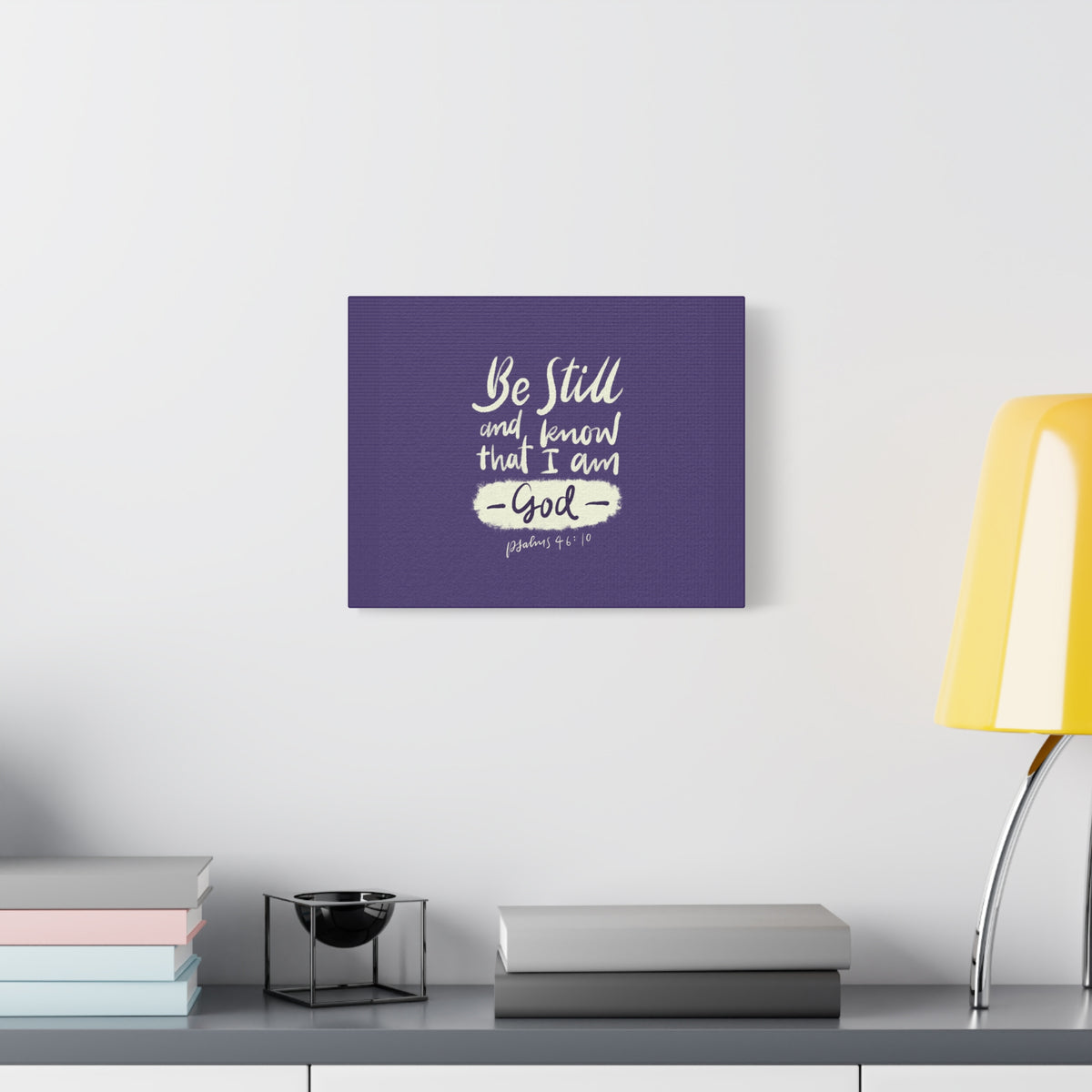 Scripture Walls I Am God Psalm 46:10 Bible Verse Canvas Christian Wall Art Ready to Hang-Express Your Love Gifts