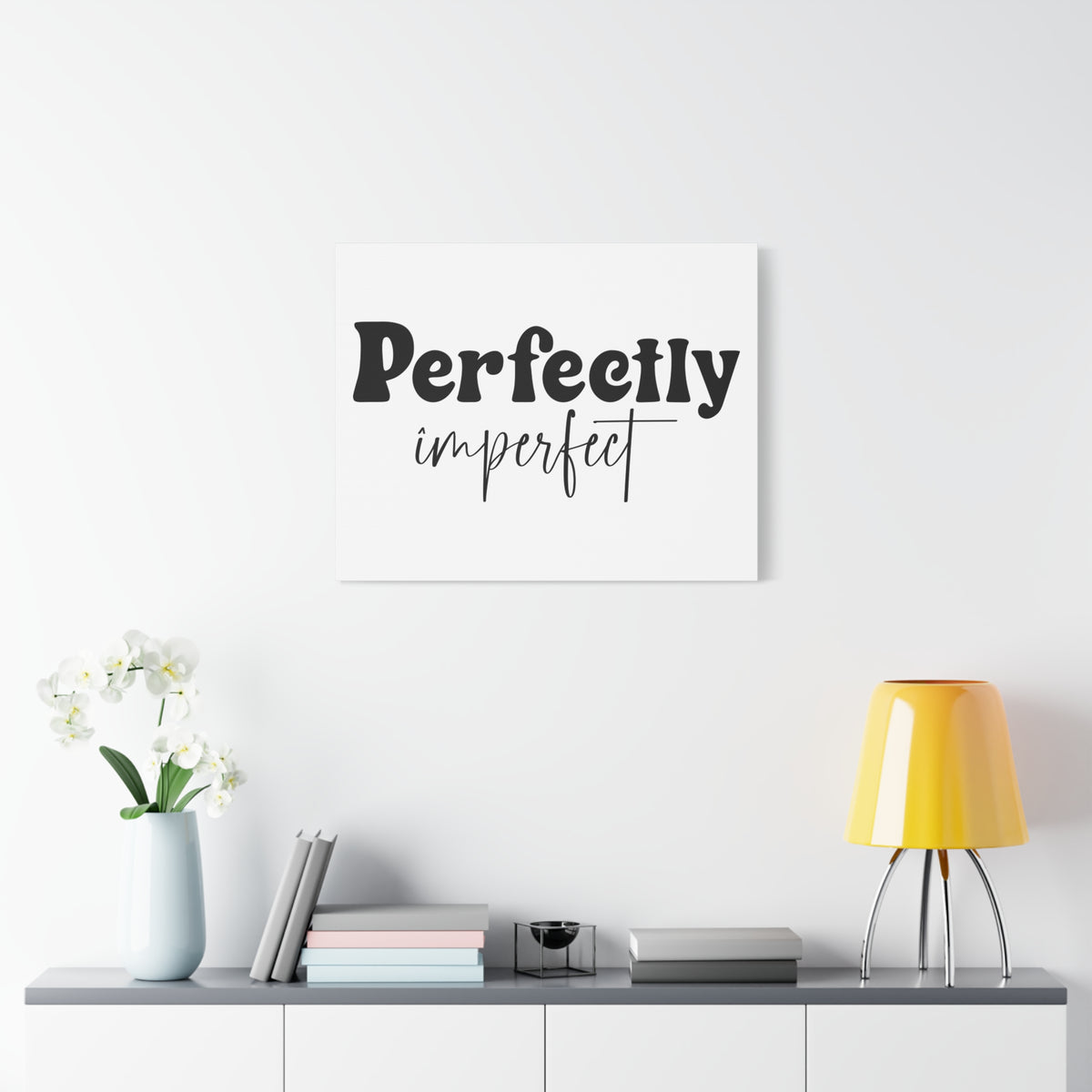 Inspirational Quote Canvas Perfectly Imperfect Wall Art Motivational Motto Inspiring Prints Artwork Decor Ready to Hang-Express Your Love Gifts