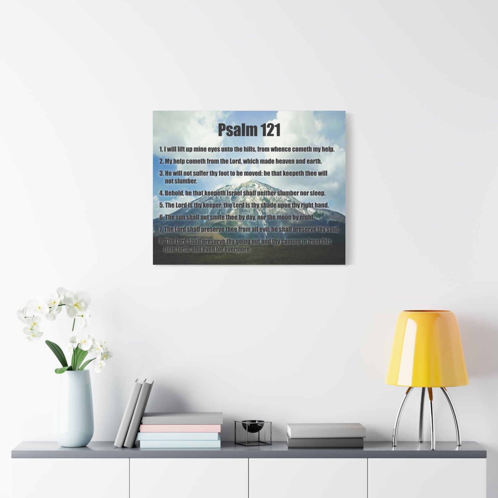 Scripture Walls God Watches Over You Psalm 121:7 Christian Wall Art Print Ready to Hang-Express Your Love Gifts