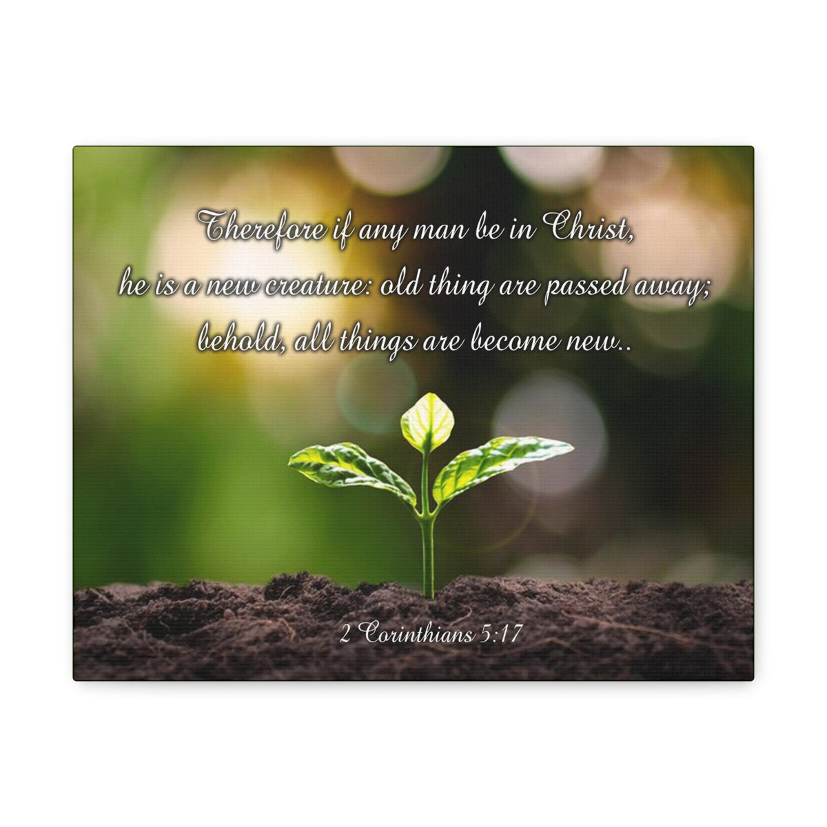 Scripture Walls Men Be in Christ 2 Corinthians 5:17 Christian Wall Art Print Ready to Hang Unframed-Express Your Love Gifts