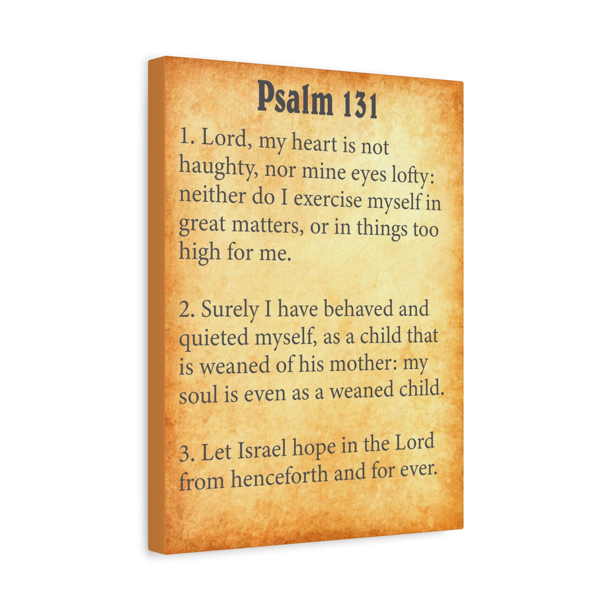 Scripture Walls Psalm 131 Gold Bible Chapter Canvas Christian Wall Art Ready to Hang-Express Your Love Gifts