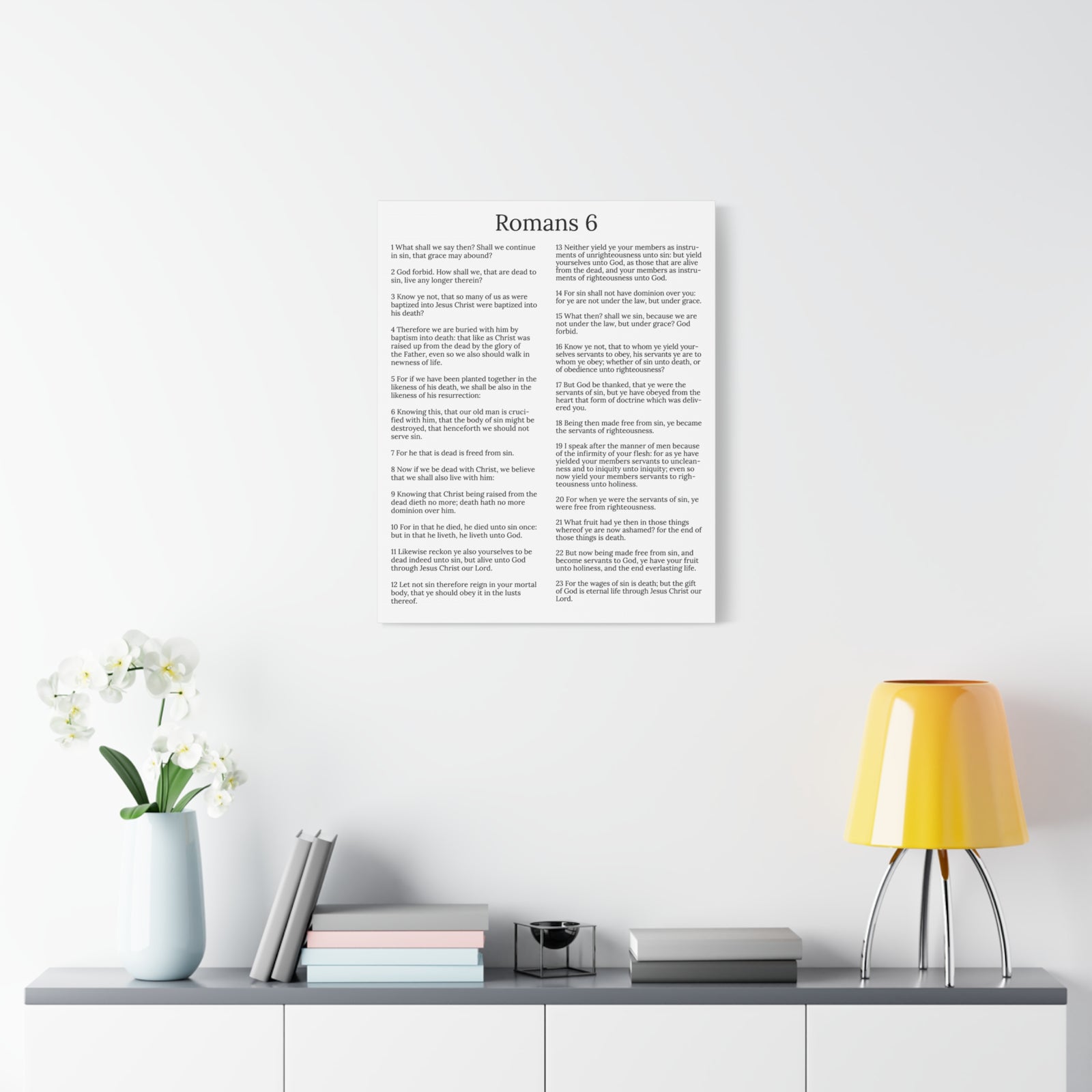 Scripture Walls Sanctification Roman 6 White Chapter Christian Wall Art Print Ready to Hang Unframed-Express Your Love Gifts