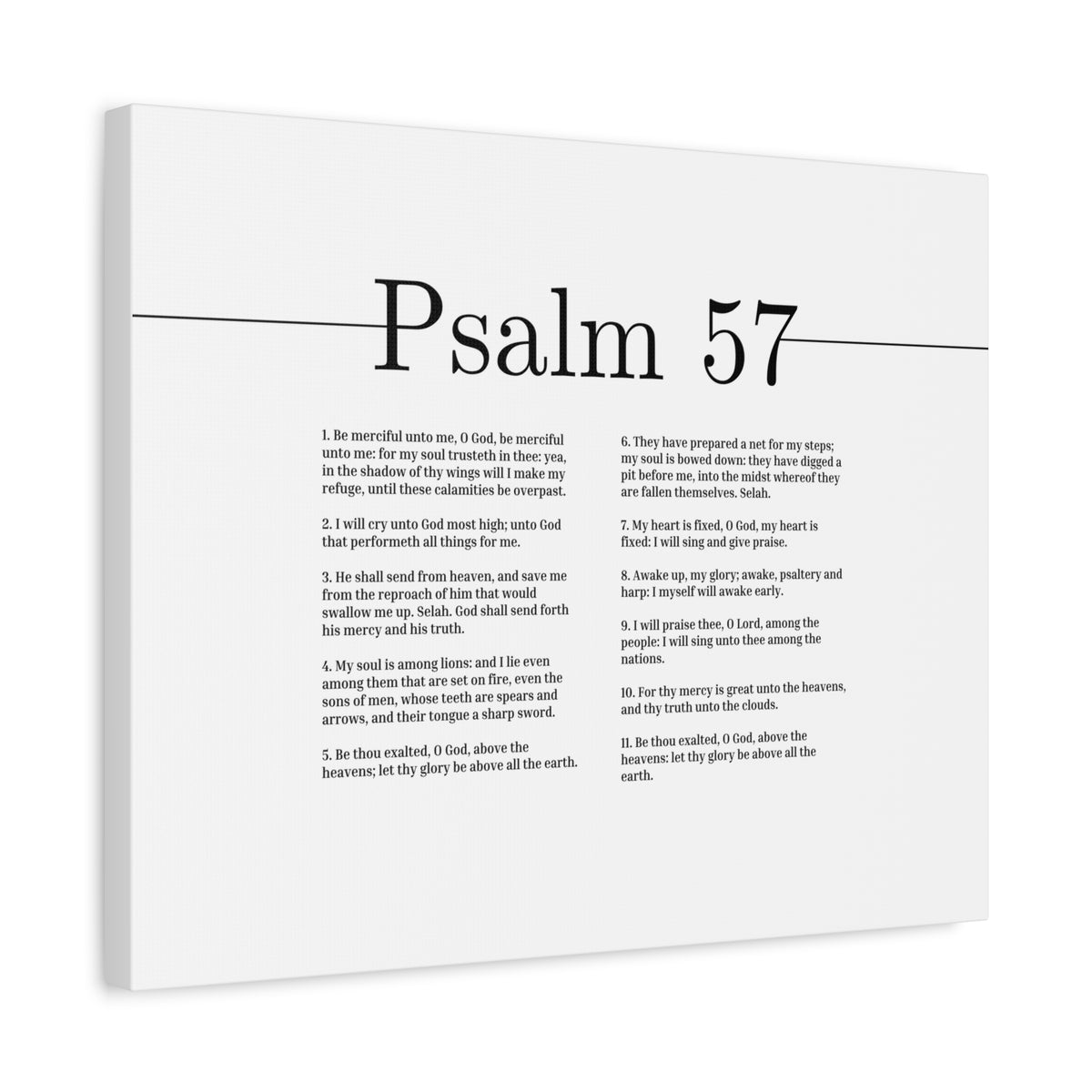 Scripture Canvas His Mercy And His Truth Psalm 57 Christian Wall Art Bible Verse Print Ready to Hang-Express Your Love Gifts