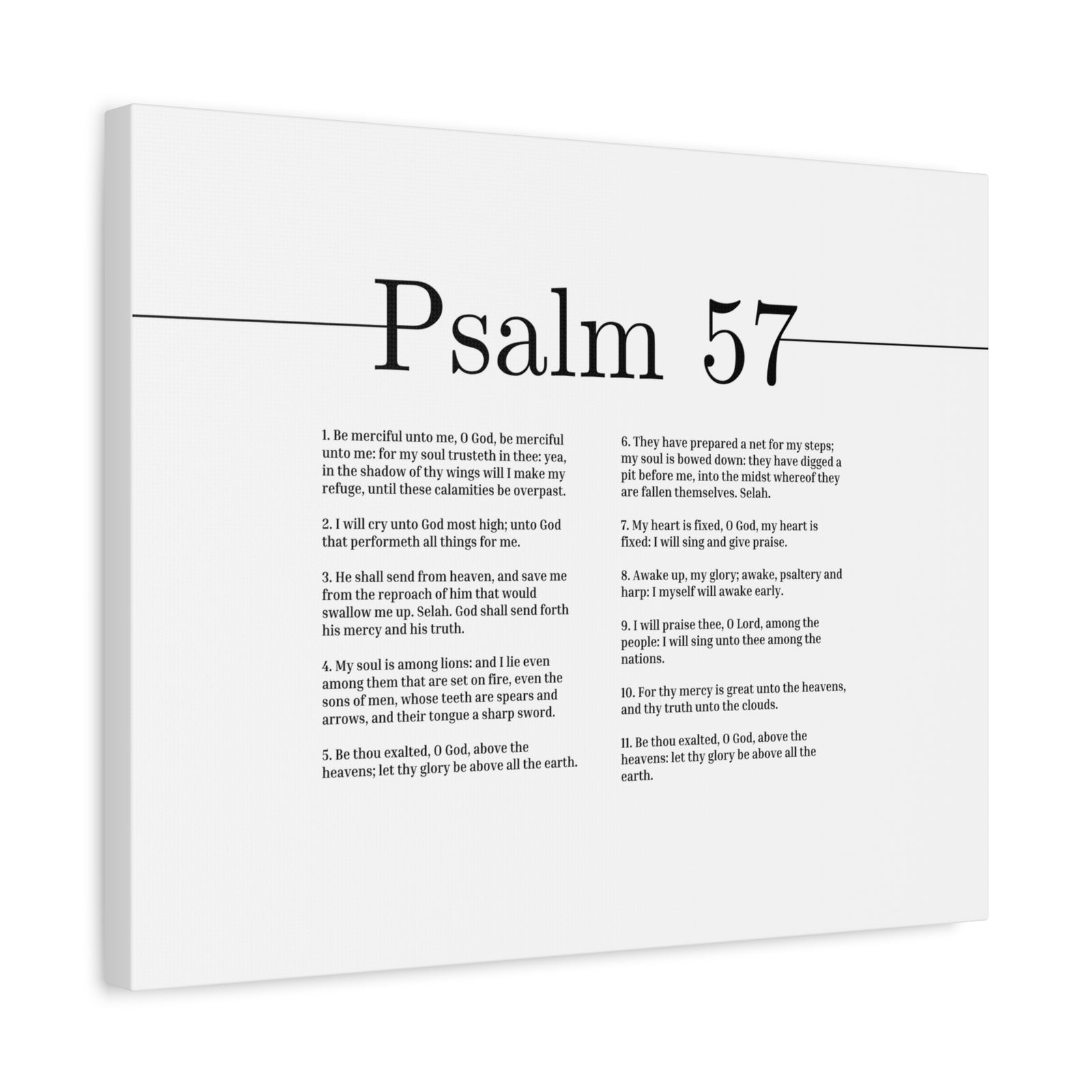 Scripture Canvas His Mercy And His Truth Psalm 57 Christian Wall Art Bible Verse Print Ready to Hang-Express Your Love Gifts