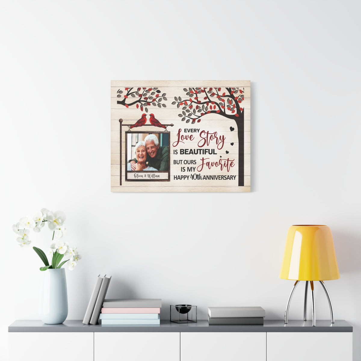 Personalized Every Love Story Is Beautiful, But Ours Is My Favorite – Anniversary Canvas Wall Art-Express Your Love Gifts