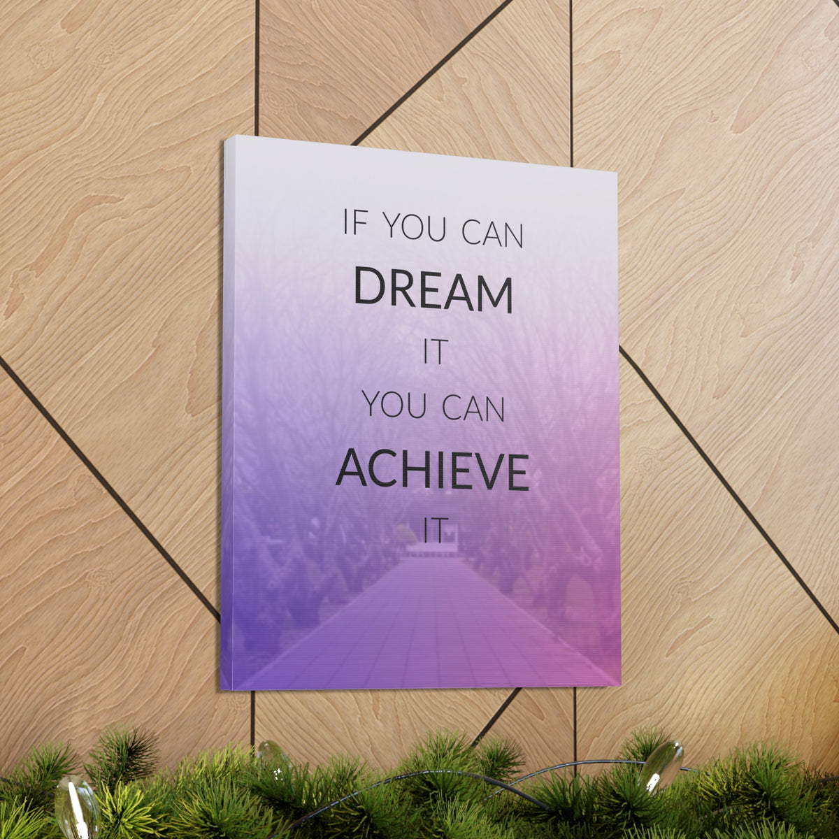 Inspirational Quote Canvas If You Can Dream Motivational Print Ready to Hang Artwork-Express Your Love Gifts
