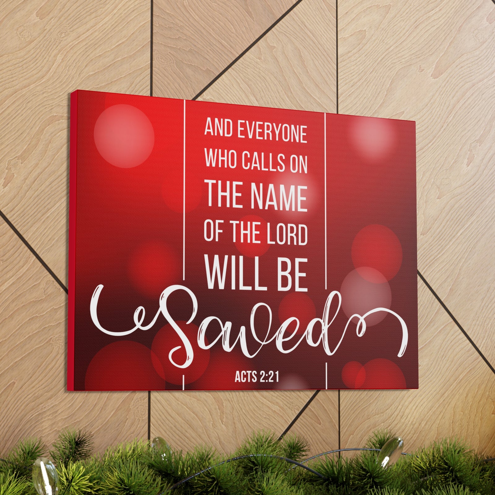 Scripture Canvas And Everyone Who Calls On Acts 2:21 Christian Wall Art Bible Verse Print Ready To Hang-Express Your Love Gifts