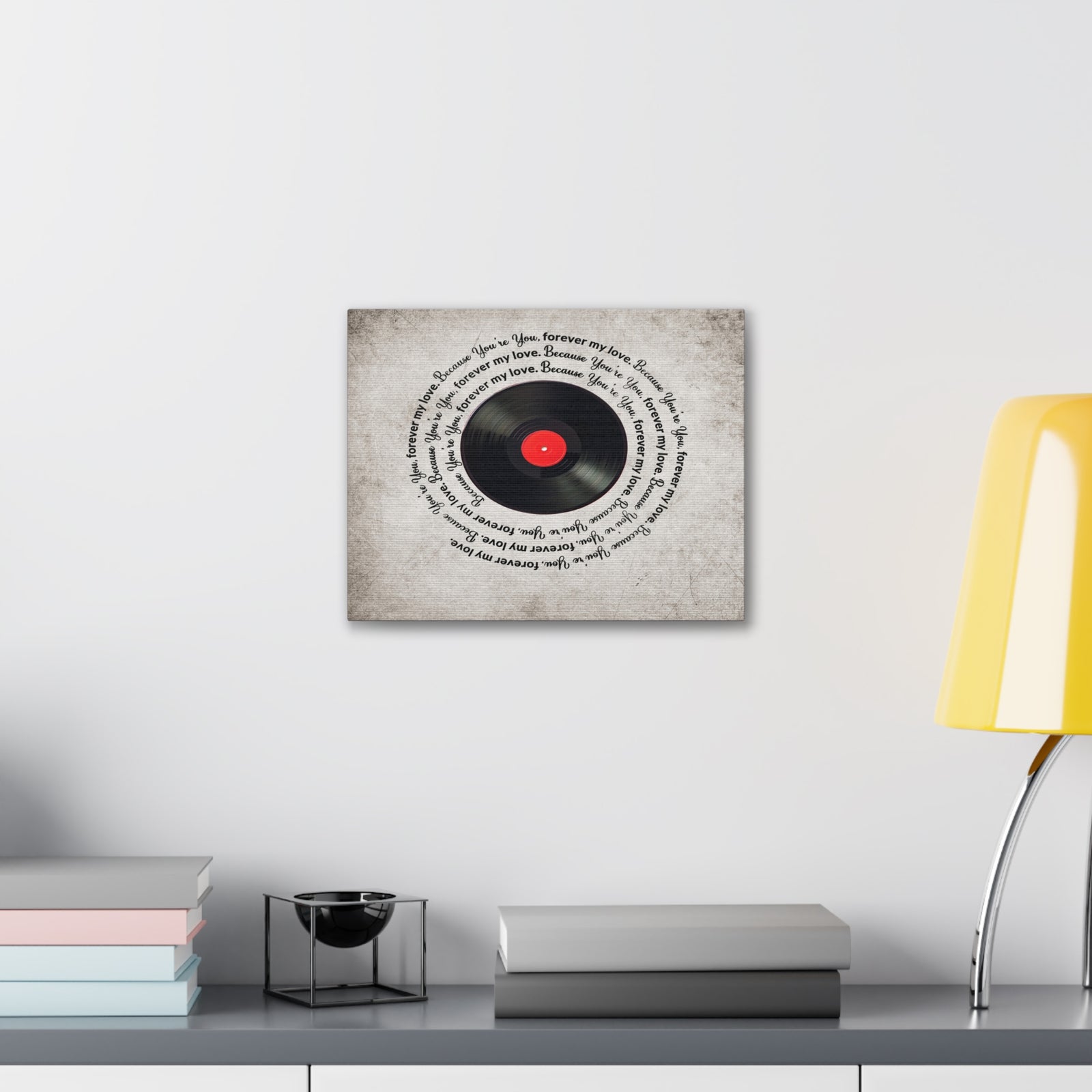 Personalized To My Wife Forever My Love Vinyl Record Canvas Wall Art – Perfect Gift for Music Lovers & Soulmates-Express Your Love Gifts