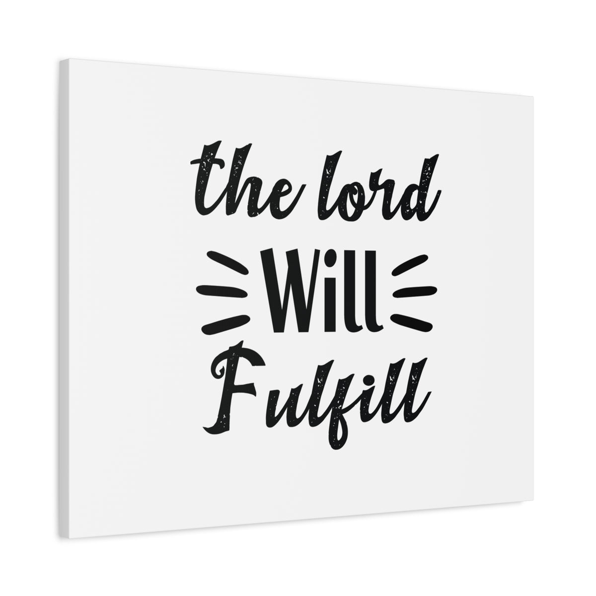 Scripture Canvas The Lord Will Fulfill Psalm 138:8 Christian Wall Art Bible Verse Print Ready to Hang-Express Your Love Gifts