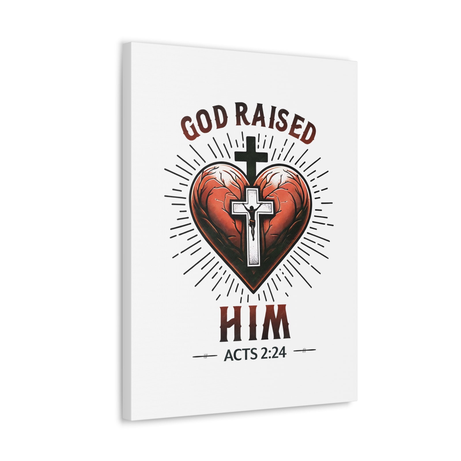 Scripture Walls Acts 2:24 God Raised Him Bible Verse Canvas Christian Wall Art Ready to Hang Unframed-Express Your Love Gifts