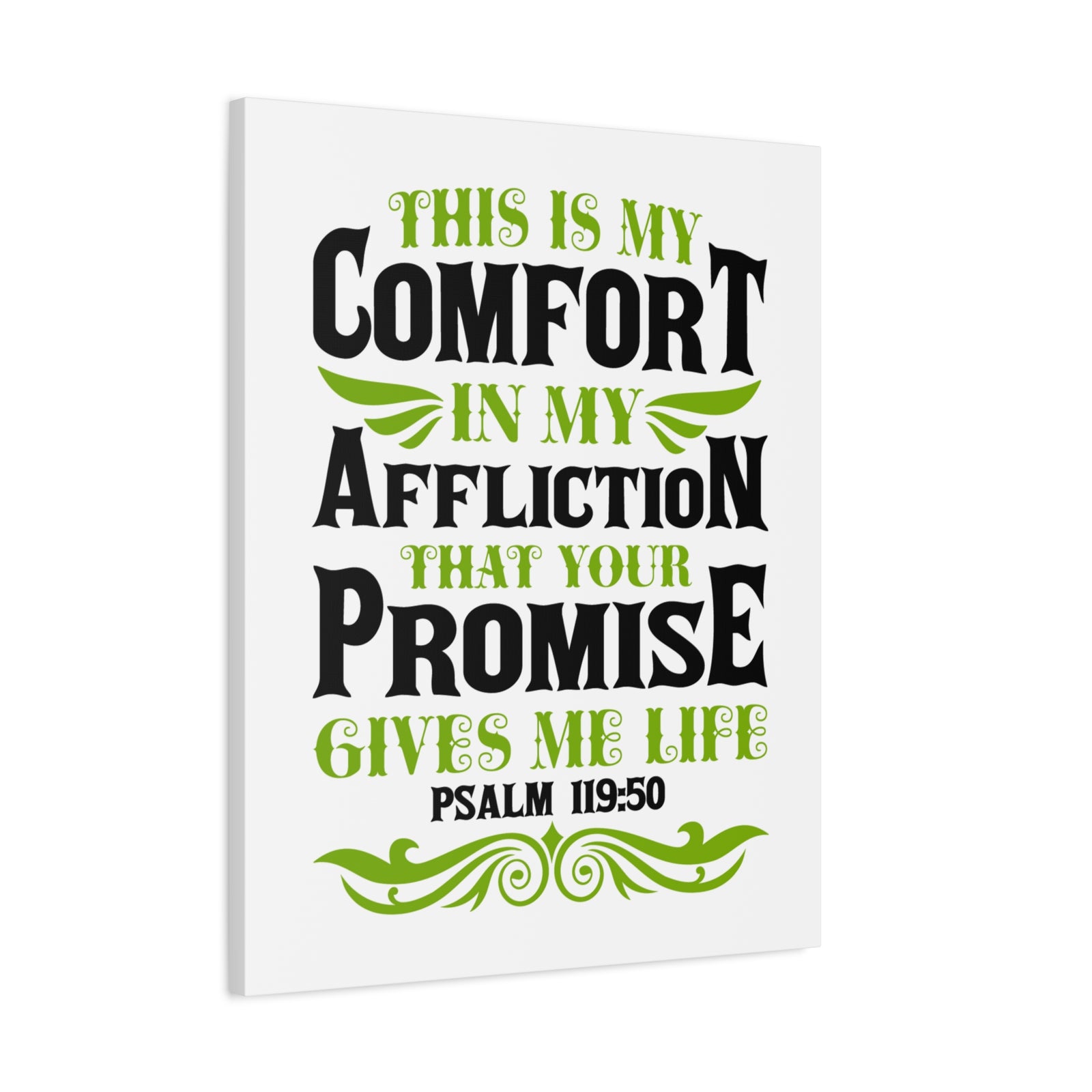 Scripture Canvas Gives Me Life Psalm 119:50 Christian Wall Art Bible Verse Print Ready to Hang-Express Your Love Gifts
