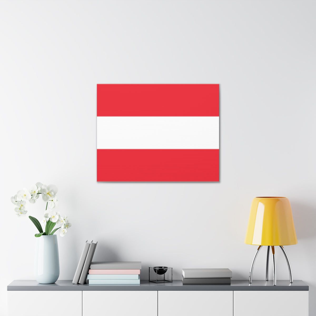 Austria Country Flag Canvas Vibrant Wall Art Unframed Home Decor-Express Your Love Gifts