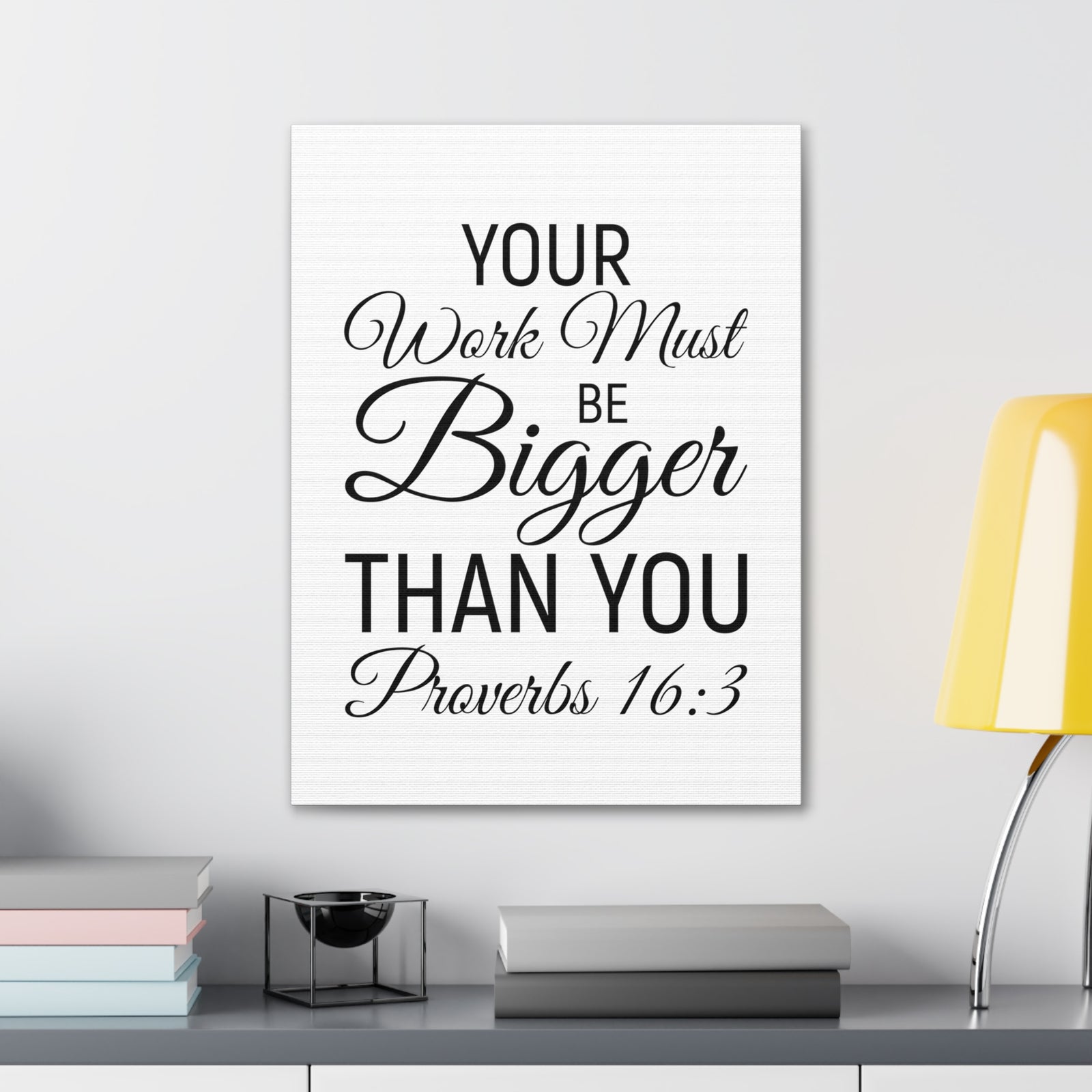 Scripture Walls Proverbs 16:3 Bigger Than You Bible Verse Canvas Christian Wall Art Ready to Hang Unframed-Express Your Love Gifts
