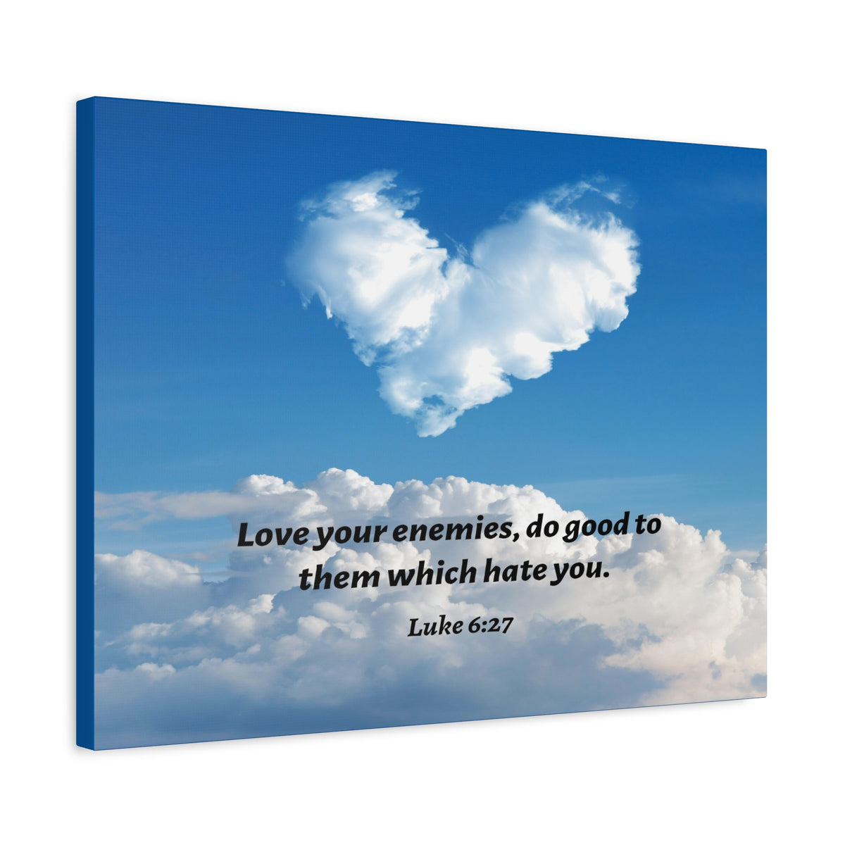 Scripture Walls Love Your Enemies Luke 6:27 Bible Verse Canvas Christian Wall Art Ready to Hang-Express Your Love Gifts