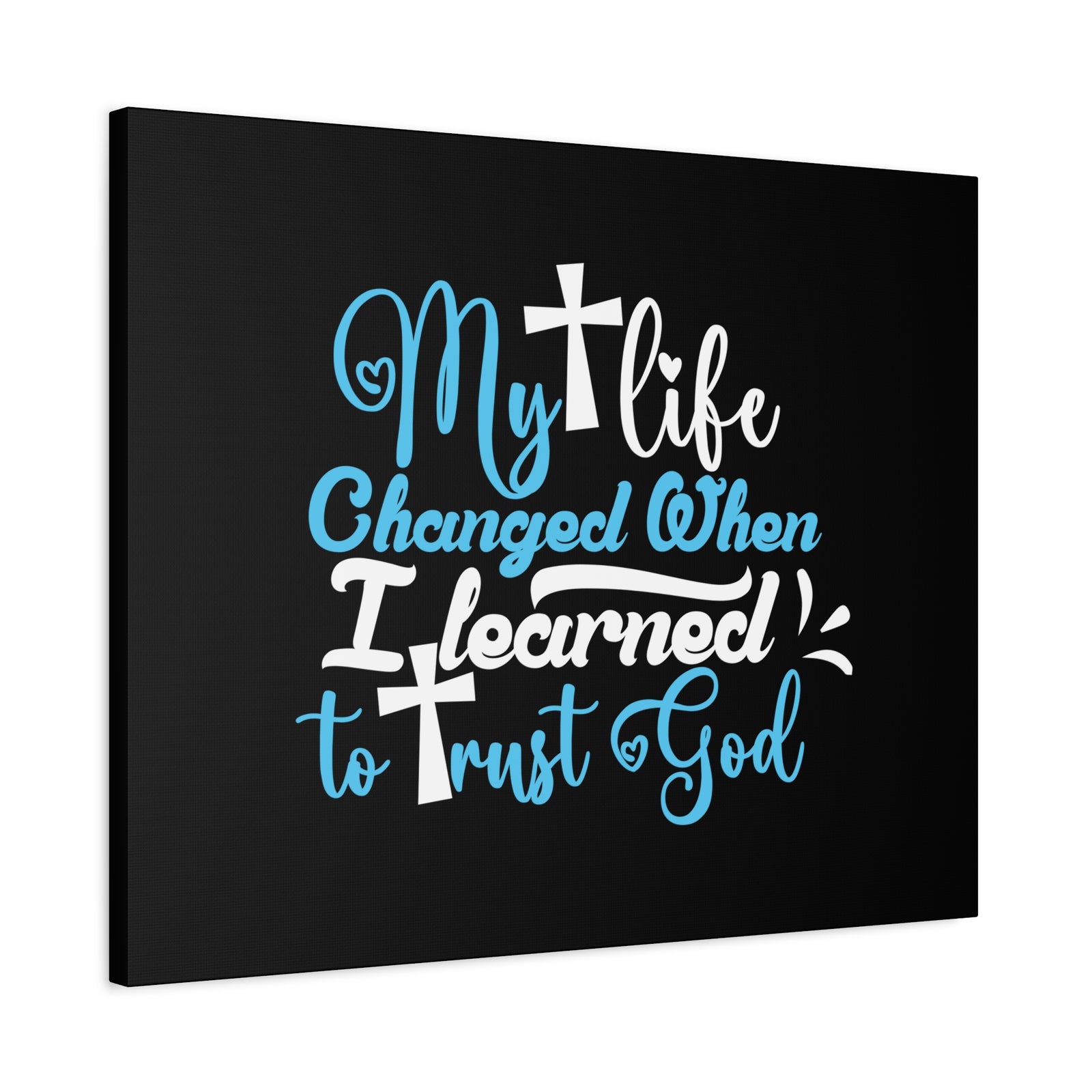 Scripture Canvas I Learned To Trust God Psalm 28:7 Christian Wall Art Bible Verse Print Ready to Hang-Express Your Love Gifts