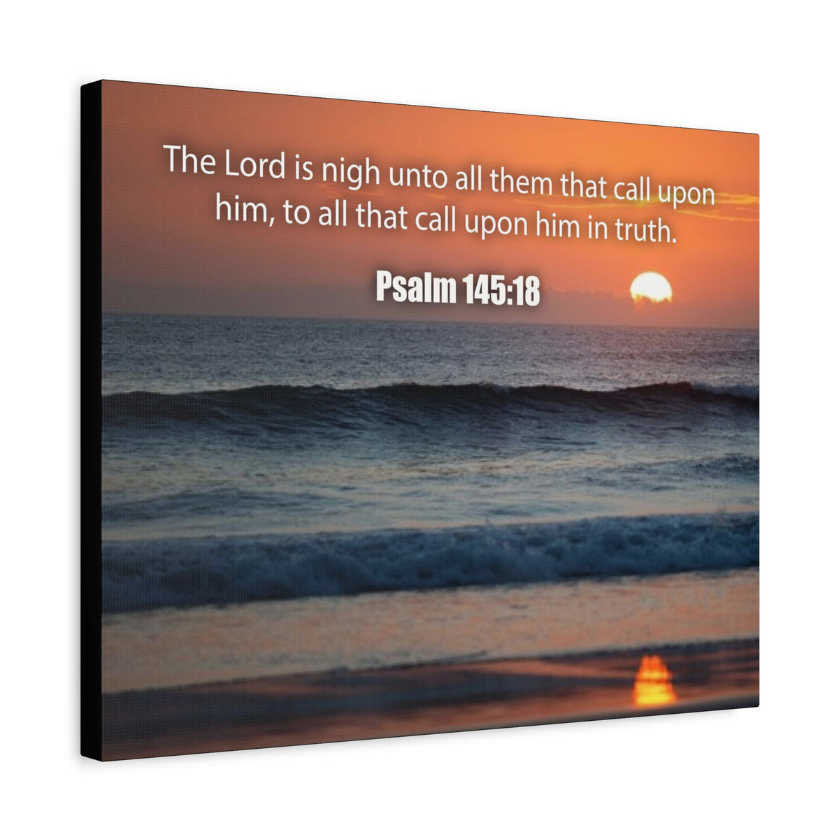 Bible Verse Canvas The Lord is Nigh Psalm 145:18 Christian Home Decor Scripture Art-Express Your Love Gifts
