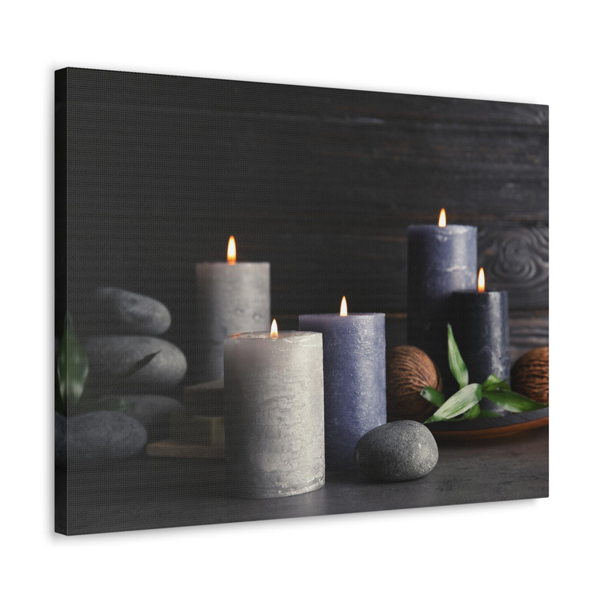 Candles on Table Forest Floral Nature Photography Canvas Wall Art for Home Decor Ready-to-Hang-Express Your Love Gifts