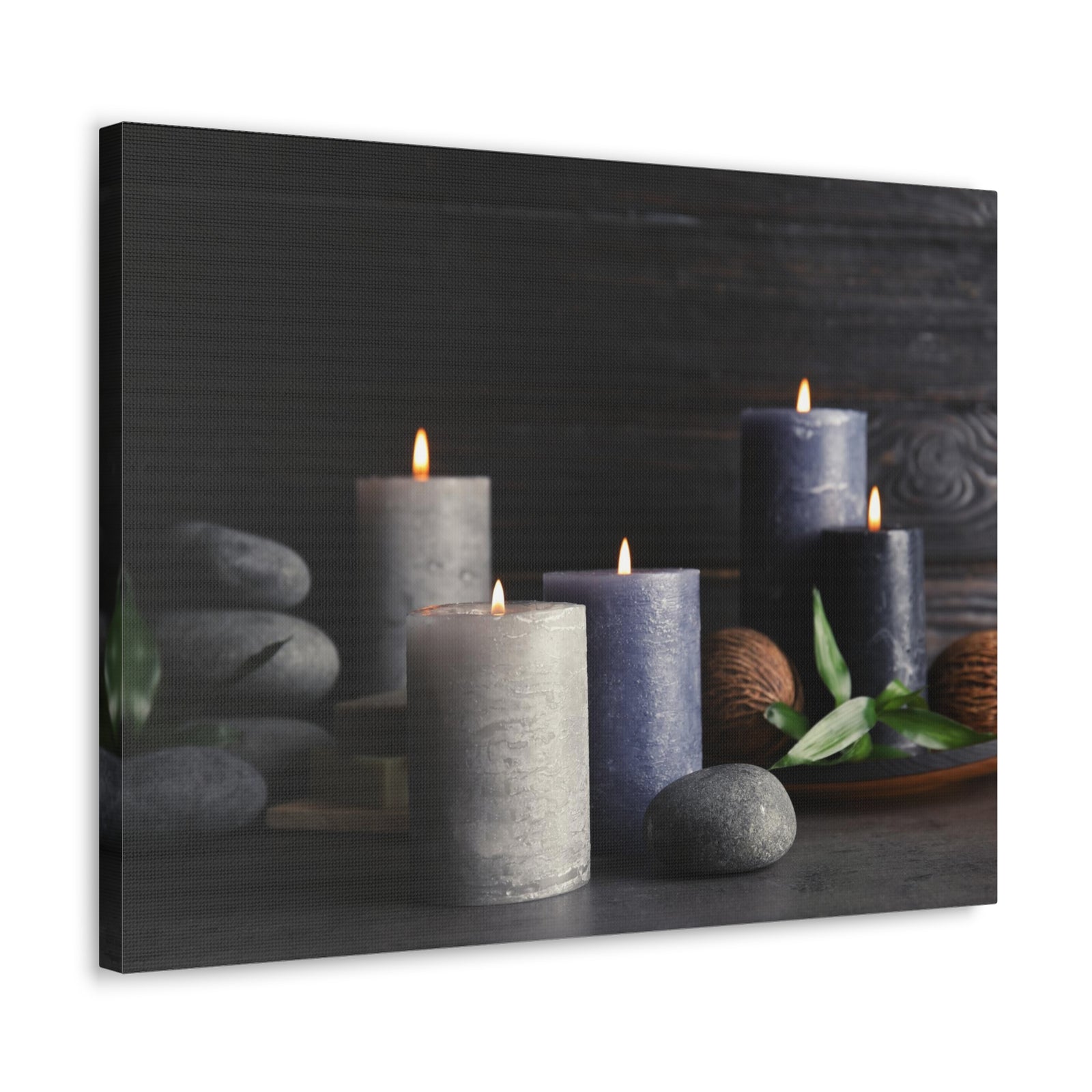 Candles on Table Forest Floral Nature Photography Canvas Wall Art for Home Decor Ready-to-Hang-Express Your Love Gifts