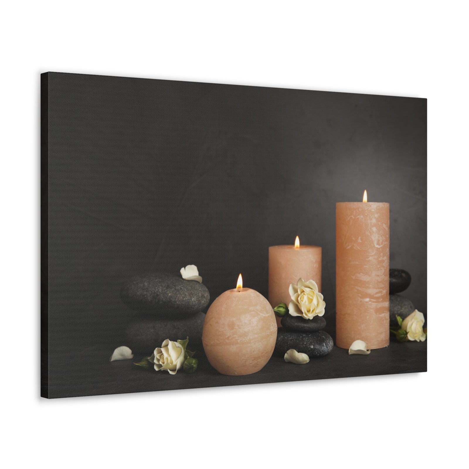 Spa Burning Candles Forest Floral Nature Photography Canvas Wall Art for Home Decor Ready-to-Hang-Express Your Love Gifts