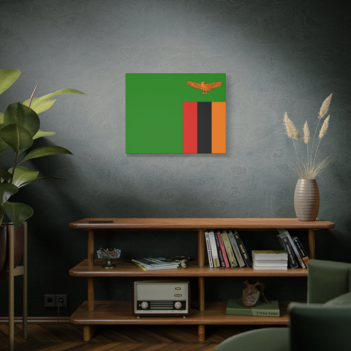Zambia Country Flag Canvas Vibrant Wall Art Unframed Home Decor-Express Your Love Gifts