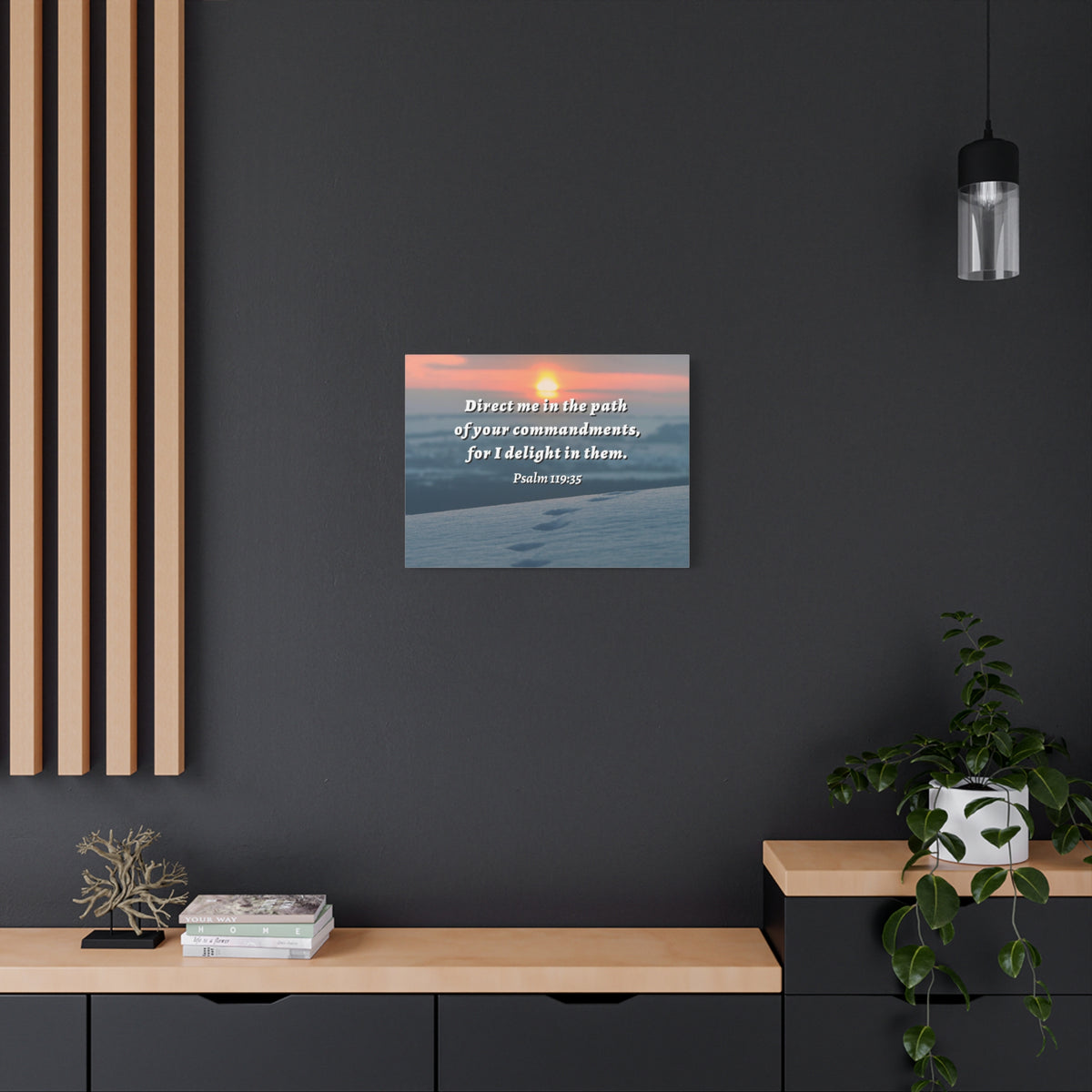 Scripture Walls Direct Me In The Path Psalm 119:35 Bible Verse Canvas Christian Wall Art Ready to Hang-Express Your Love Gifts