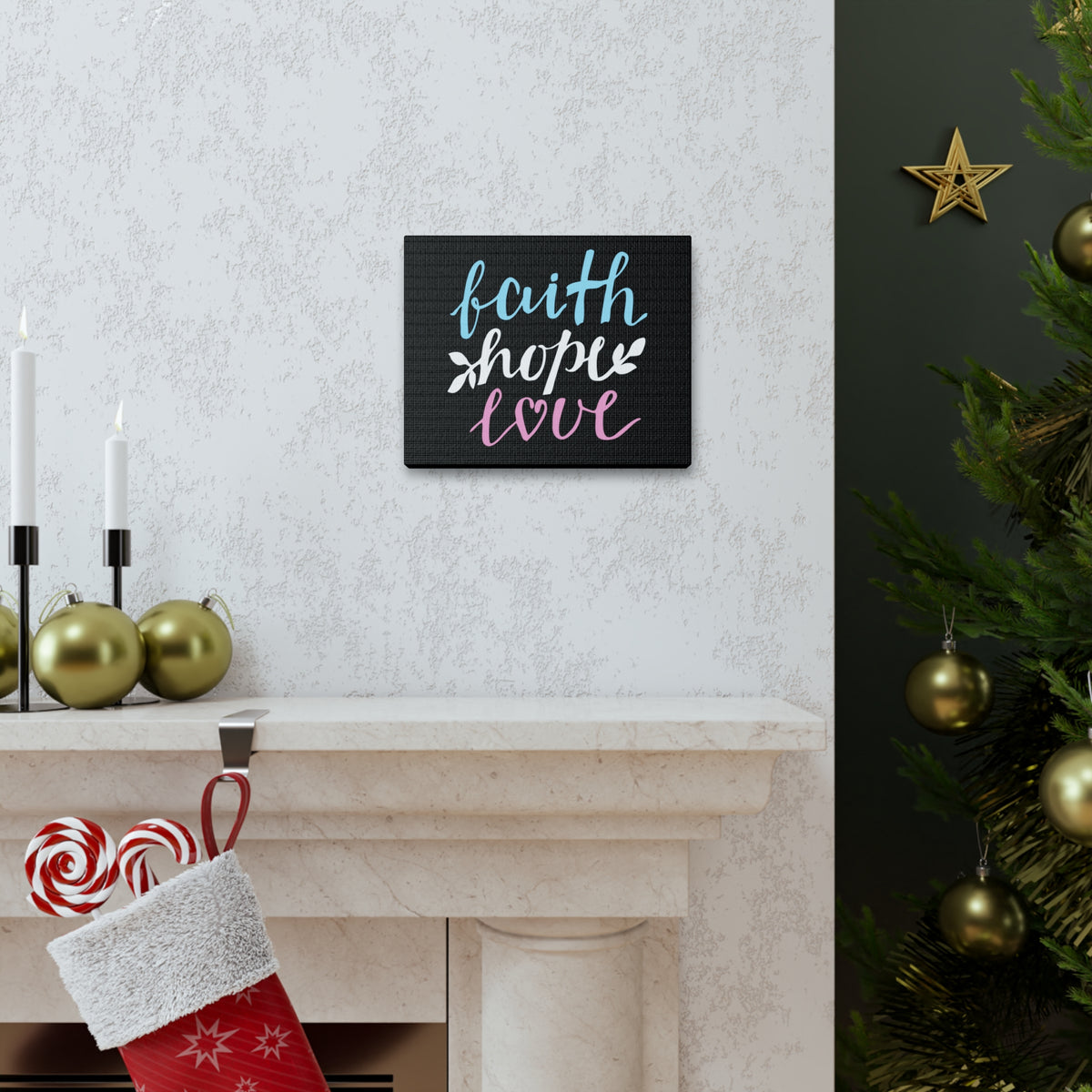 Scripture Walls Faith Hope Love Colors 1 Corinthians 13:13 Christian Wall Art Bible Verse Print Ready To Hang-Express Your Love Gifts