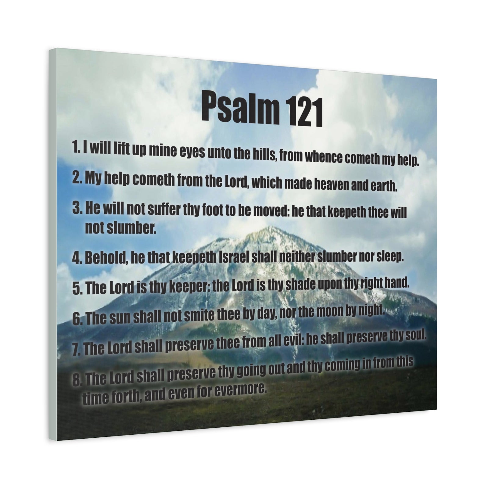Scripture Walls God Watches Over You Psalm 121:7 Christian Wall Art Print Ready to Hang-Express Your Love Gifts