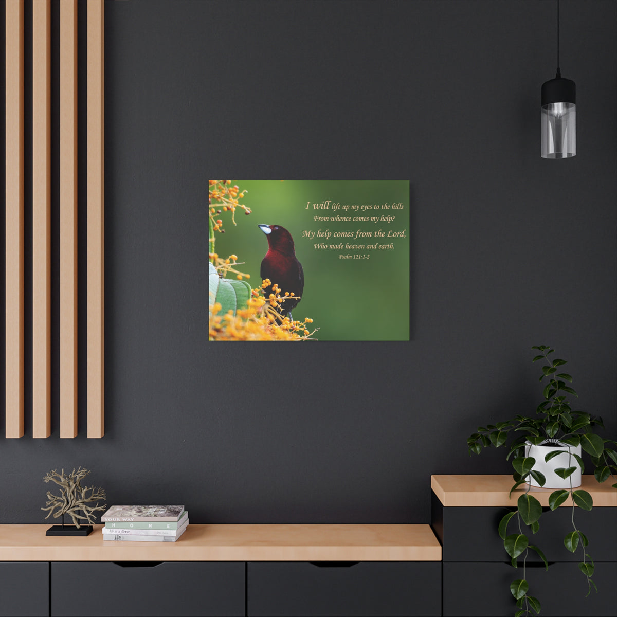 Scripture Canvas Comes From The Lord Psalm 121:1-2 Christian Wall Art Bible Verse Print Ready to Hang-Express Your Love Gifts