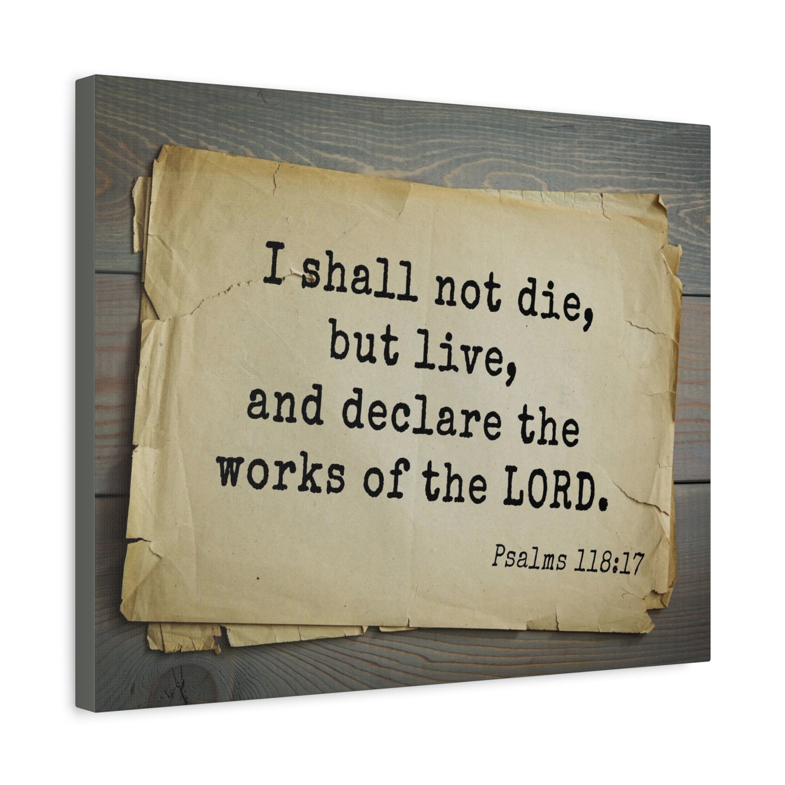 Scripture Walls Works Of The Lord Psalms 118:17 Bible Verse Canvas Christian Wall Art Bible Verse Print Ready To Hang-Express Your Love Gifts