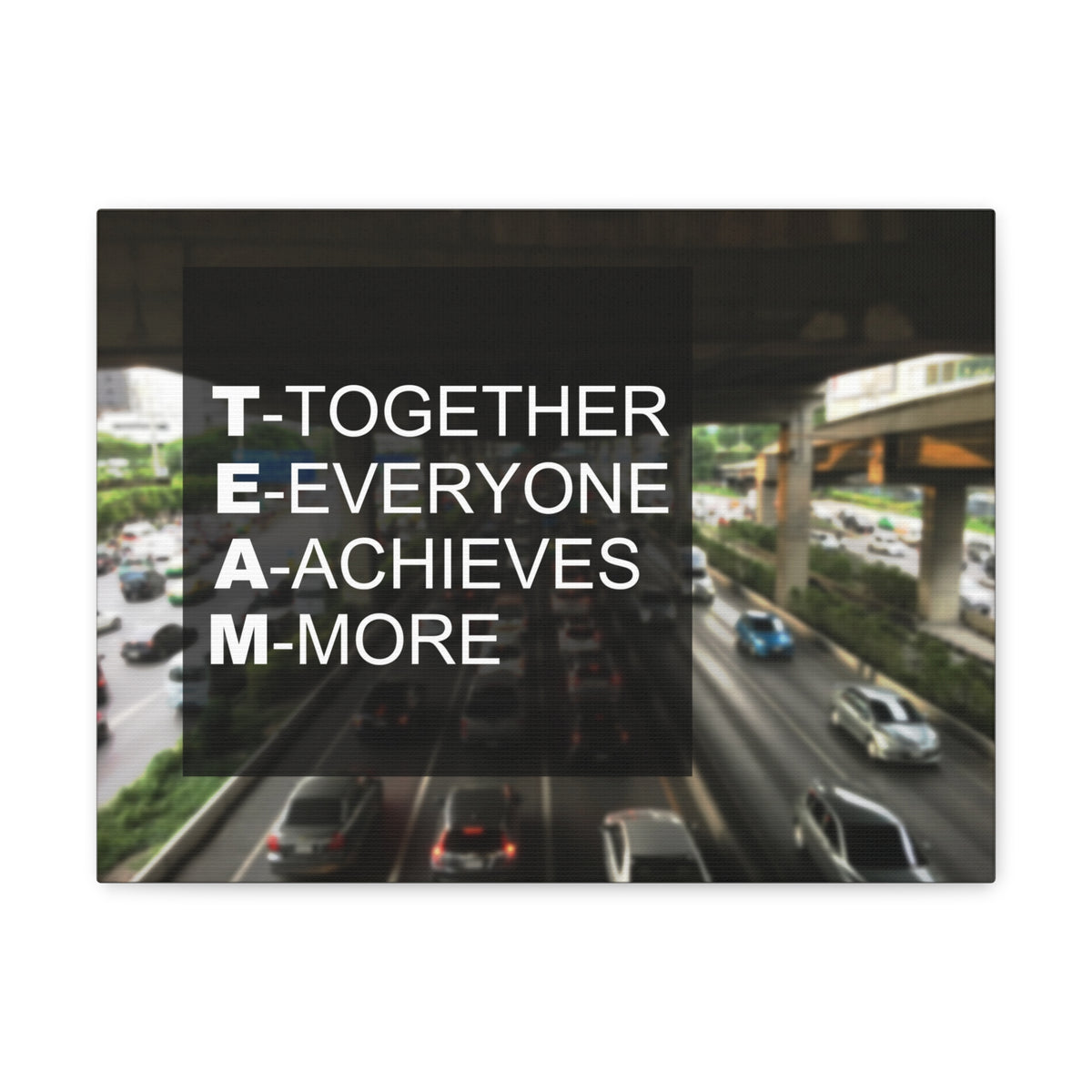 Inspirational Quote Canvas Together Everyone Achieves More Wall Art Motivational Motto Inspiring Prints Artwork Decor Ready to Hang-Express Your Love Gifts