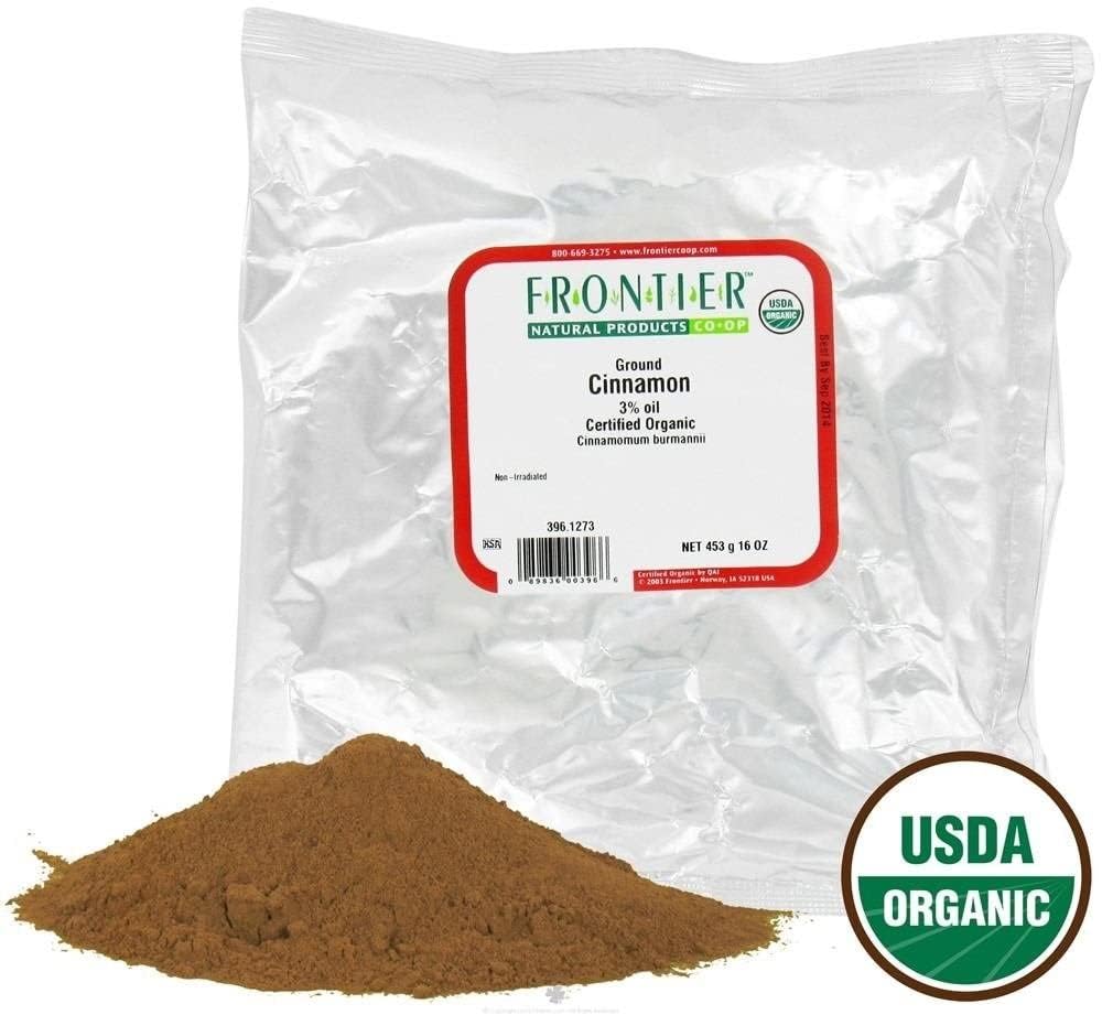 Frontier Herb Organic Ground Cinnamon, Non-Irradiated, Non-GMO, 16 oz 2 Pack-Express Your Love Gifts