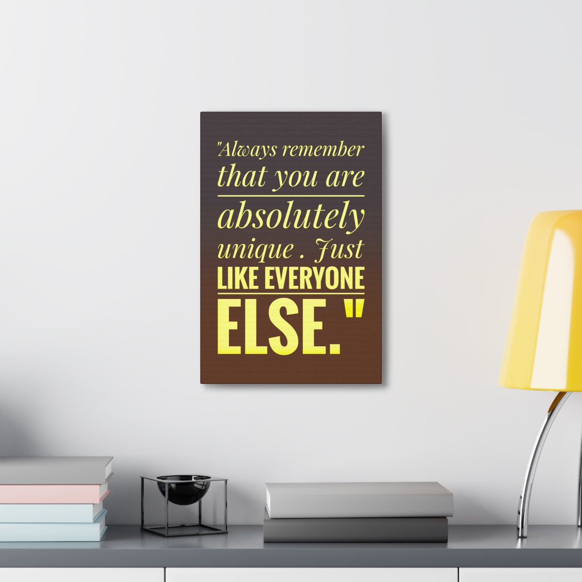 Inspirational Wall Art You Are Absolutely Unique Motivation Wall Decor for Home Office Gym Inspiring Success Quote Print Ready to Hang-Express Your Love Gifts