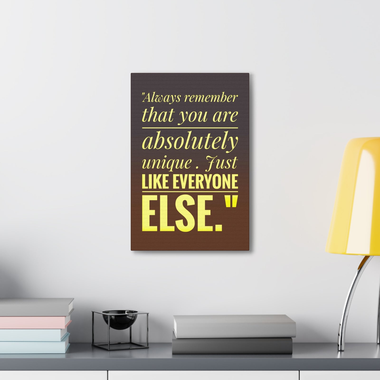 Inspirational Wall Art You Are Absolutely Unique Motivation Wall Decor for Home Office Gym Inspiring Success Quote Print Ready to Hang-Express Your Love Gifts
