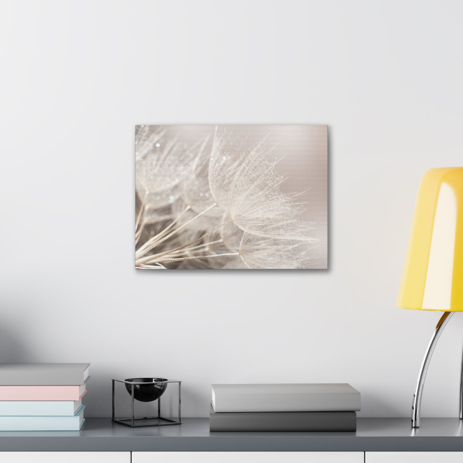 Soft Focus Dandelion At Sunset Seed Macro Closeup Canvas Wall Art for Home Decor Ready-to-Hang-Express Your Love Gifts