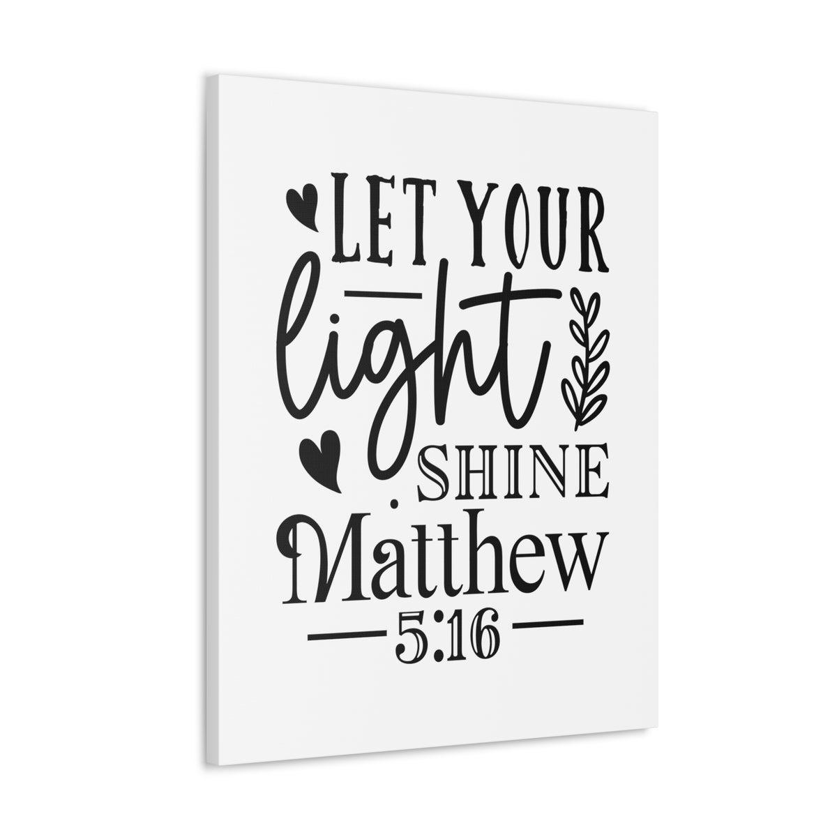 Scripture Walls Matthew 5:16 Let Your Light Shine Bible Verse Canvas Christian Wall Art Ready to Hang Unframed-Express Your Love Gifts