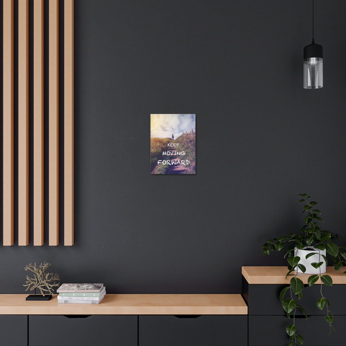 Inspirational Quote Canvas Keep Moving Forward Motivational Print Ready to Hang Artwork-Express Your Love Gifts