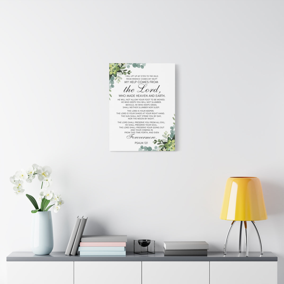 Scripture Walls Psalm 121 My Help Comes From God Bible Verse Canvas Christian Wall Art Ready to Hang Unframed-Express Your Love Gifts