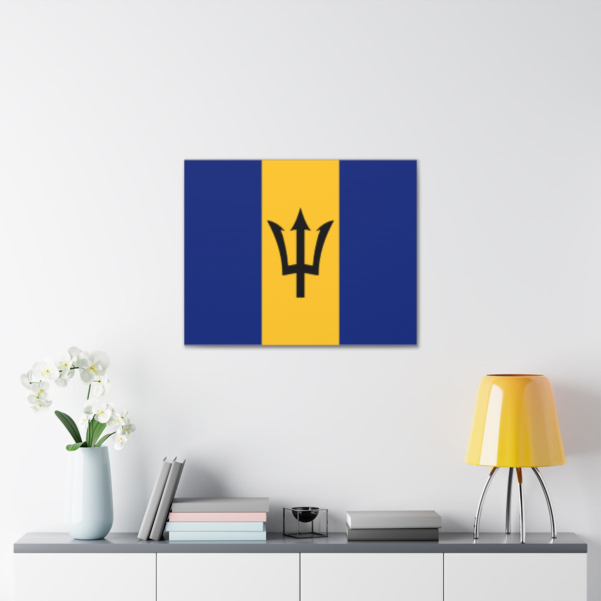 Barbados Country Flag Canvas Vibrant Wall Art Unframed Home Decor-Express Your Love Gifts