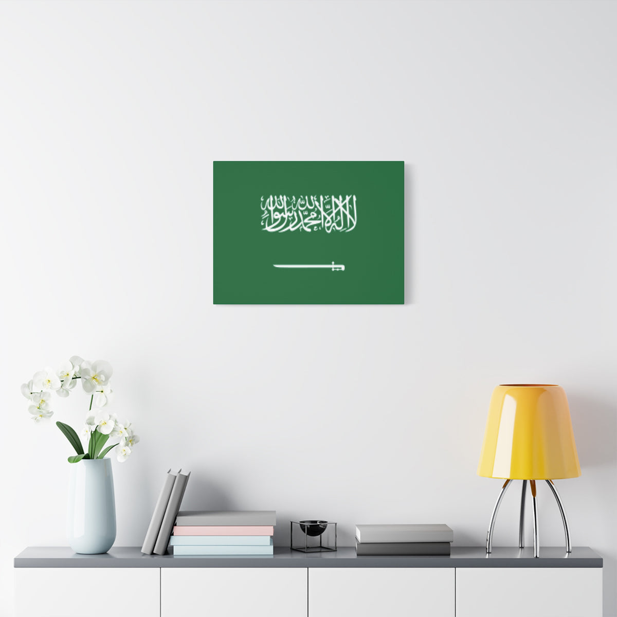 Saudi Arabia Country Flag Canvas Vibrant Wall Art Unframed Home Decor-Express Your Love Gifts