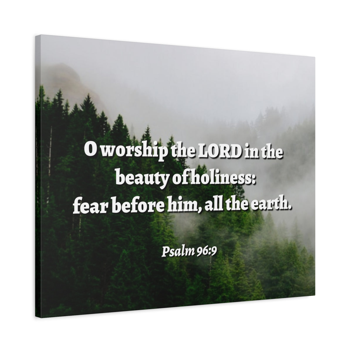 Scripture Walls Beauty Of Holiness Psalm 96:9 Bible Verse Canvas Christian Wall Art Ready to Hang-Express Your Love Gifts