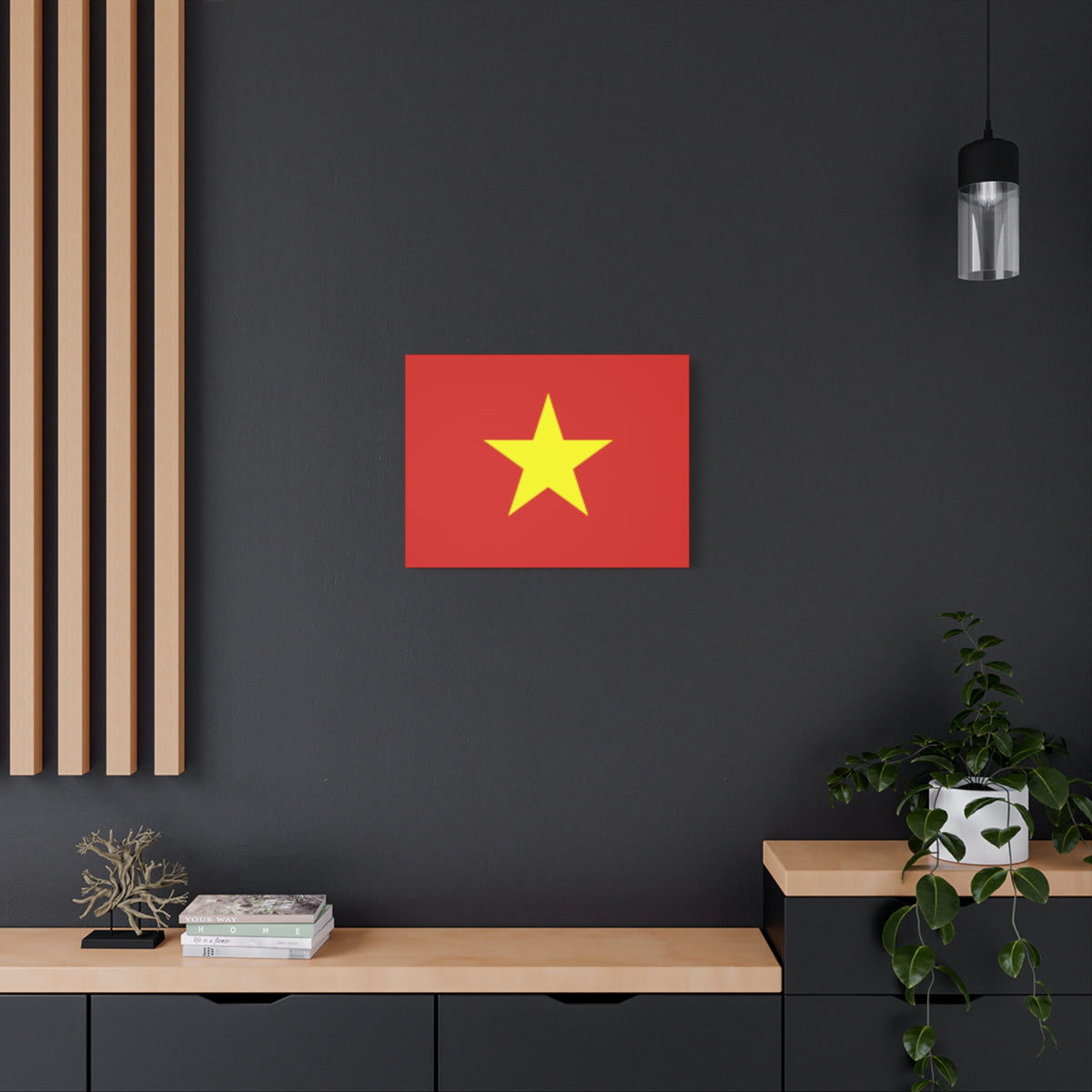 Vietnam Country Flag Canvas Vibrant Wall Art Unframed Home Decor-Express Your Love Gifts