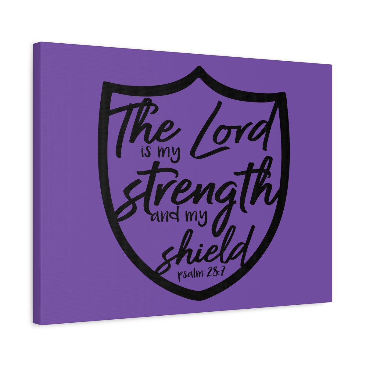 Scripture Canvas The Lord Is Psalm 28:7 Christian Wall Art Bible Verse Print Ready to Hang-Express Your Love Gifts