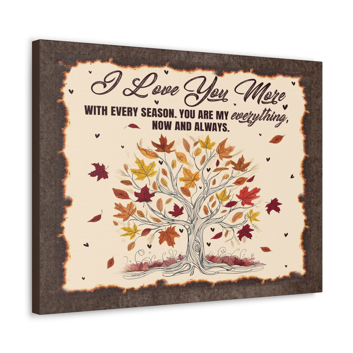 To My Wife I Love You More - Seasonal Tree of Love Canvas Wall Art - Heartfelt Gift for Every Season-Express Your Love Gifts